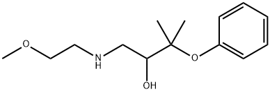 1-[(2-Methoxyethyl)amino]-3-methyl-3-phenoxy-2-butanol 结构式