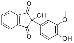 1H-Indene-1,3(2H)-dione, 2-hydroxy-2-(4-hydroxy-3-methoxyphenyl)- 结构式