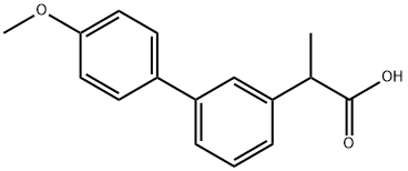 4'-Methoxy-alpha-methyl-3-biphenylacetic acid 结构式