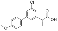 5-Chloro-4'-methoxy-alpha-methyl-3-biphenylacetic acid 结构式