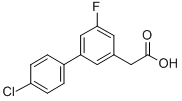 4'-Chloro-5-fluoro-3-biphenylacetic acid 结构式