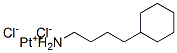 4-cyclohexylbutan-1-amine, platinum(+2) cation, dichloride 结构式