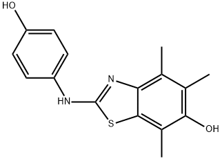 6-Benzothiazolol,  2-[(4-hydroxyphenyl)amino]-4,5,7-trimethyl- 结构式