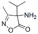 5(4H)-Isoxazolone,  4-amino-3-methyl-4-(1-methylethyl)- 结构式