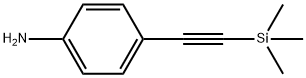 4[(三甲基硅基)乙炔基]苯胺 结构式