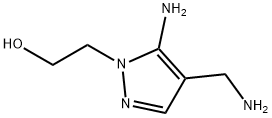 1H-Pyrazole-1-ethanol,  5-amino-4-(aminomethyl)- 结构式