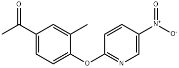 1-{3-methyl-4-[(5-nitropyridin-2-yl)oxy]phenyl}ethanone 结构式