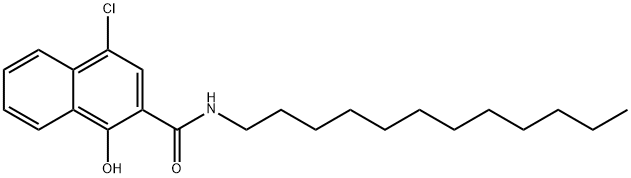 4-chloro-N-dodecyl-1-hydroxynaphthalene-2-carboxamide 结构式