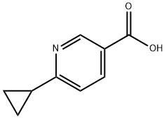 6-环丙烷基吡啶-3-羧酸 结构式