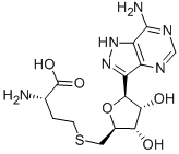 D-Ribitol, 5-S-(3-amino-3-carboxypropyl)-1-C-(7-amino-1H-pyrazolo(4,3- d)pyrimidin-3-yl)-1,4-anhydro-5-thio-, (1S,5(S))- 结构式