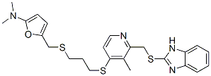 2-Furanamine,  5-[[[3-[[2-[(1H-benzimidazol-2-ylthio)methyl]-3-methyl-4-pyridinyl]thio]propyl]thio]methyl]-N,N-dimethyl- 结构式