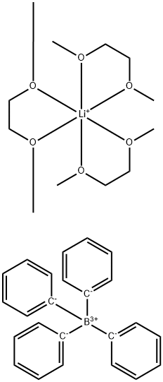 四苯硼酸三(1,2-二甲氧基乙基)锂 结构式