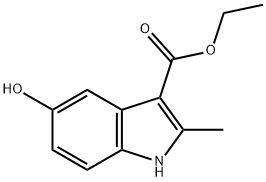 5-羟基-2-甲基吲哚-3-羧酸乙酯 结构式