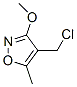 Isoxazole, 4-(chloromethyl)-3-methoxy-5-methyl- (9CI) 结构式