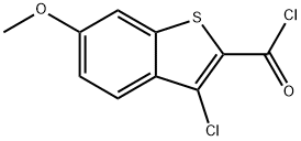 3-氯-6-甲氧基苯并[B]噻吩-2-甲酰氯 结构式
