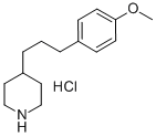 4-(3-(4-Methoxyphenyl)propyl)piperidine hydrochloride 结构式