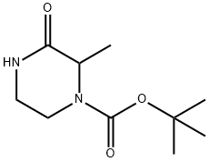 2-甲基-3-氧代哌嗪-1-羧酸叔丁酯 结构式