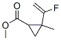 Cyclopropanecarboxylic acid, 2-(1-fluoroethenyl)-2-methyl-, methyl ester, 结构式