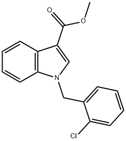 1H-INDOLE-3-CARBOXYLIC ACID, 1-[(2-CHLOROPHENYL)METHYL]-,METHYL ESTER 结构式