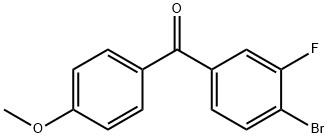 (4-溴-3-氟苯基)(4-甲氧基苯基)甲酮 结构式