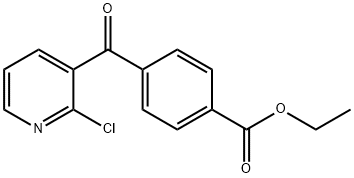 2-CHLORO-3-(4-ETHOXYCARBONYLBENZOYL)PYRIDINE 结构式