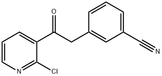 3-(2-(2-氯吡啶-3-基)-2-氧代乙基)苯甲腈 结构式