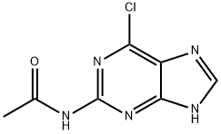 2-乙酰氨基-6-氯嘌呤 结构式