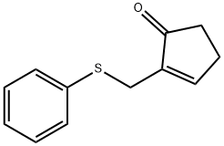 2-[(苯基硫醇)甲基]-2-环戊烯-1-酮 结构式