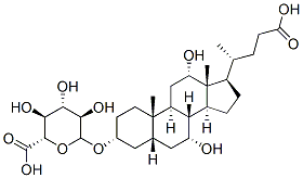 (3a,5b,7a,12a)-23-carboxy-7,12-dihydroxy-24-norcholan-3-yl b-D-glucopyranosiduronic acid 结构式