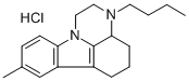 1,10-Trimethylene-2-butyl-8-methyl-1,2,3,4-tetrahydropyrazino(1,2-a)in dole hydrochloride 结构式