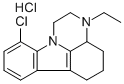 1,10-Trimethylene-2-ethyl-6-chloro-1,2,3,4-tetrahydropyrazino(1,2-a)in dole hydrochloride 结构式