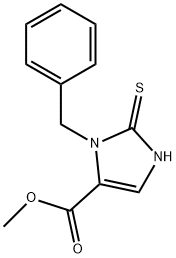 2,3-二氢-3-苄基-2-硫代-1H-咪唑-4-羧酸甲酯 结构式