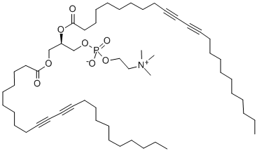 1,2-BIS(10,12-TRICOSADIYNOYL)-SN-GLYCERO-3-PHOSPHOCHOLINE;23:2 DIYNE PC [DC(8;9)PC] 结构式