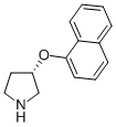 S-3-(1-NAPHTHALENYLOXY)-PYRROLIDINE 结构式
