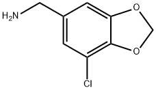 (7-氯-1,3-二噁茚-5-基)甲胺 结构式