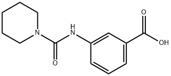 Benzoic acid, 3-[(1-piperidinylcarbonyl)amino]- (9CI) 结构式