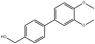 (3',4'-二甲氧基-[1,1'-联苯]-4-基)甲醇 结构式