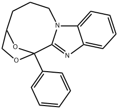 1,4-Epoxy-1H,3H-(1,4)oxazonino(4,3-a)benzimidazole, 4,5,6,7-tetrahydro -1-phenyl- 结构式