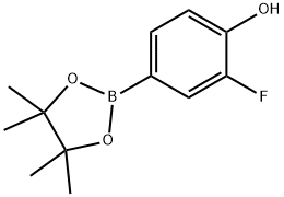 3-FLUORO-4-HYDROXYPHENYLBORONIC ACID, PINACOL ESTER 结构式