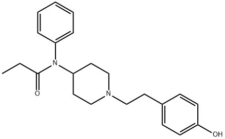 N-[1-[2-(4-HYDROXY-PHENYL)-ETHYL]-PIPERIDIN-4-YL]-N-PHENYL-PROPIONAMIDE 结构式