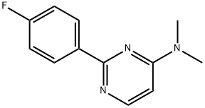 4-DIMETHYLAMINO-2-(4-FLUOROPHENYL)PYRIMIDINE 结构式