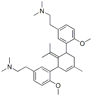 1-Methyl-4-isopropylidene-3,5-bis[2-methoxy-5-[2-(dimethylamino)ethyl]phenyl]-1-cyclohexene 结构式