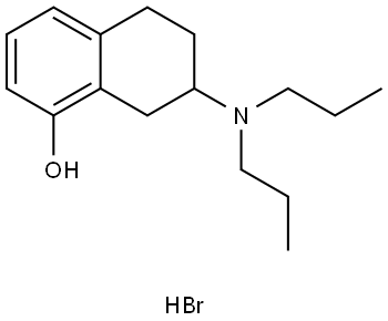 7-(二丙基氨基)-5,6,7,8-四氢-1-萘酚氢溴酸盐 结构式