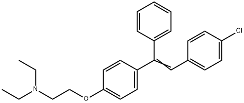 2-[4-[2-(4-Chlorophenyl)-1-phenylethenyl]phenoxy]-N,N-diethyl-ethanaMine 结构式