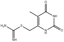 Carbamimidothioic acid, (1,2,3,6-tetrahydro-5-methyl-2,6-dioxo-4-pyrimidinyl)methyl ester (9CI) 结构式