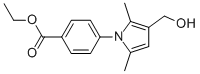 4-[3-(HYDROXYMETHYL)-2,5-DIMETHYL-1H-PYRROL-1-YL]-BENZOIC ACID ETHYL ESTER 结构式