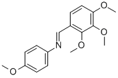 BENZENAMINE, 4-METHOXY-N-[(2,3,4-TRIMETHOXYPHENYL)METHYLENE]- 结构式