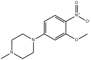 1-(3-甲氧基-4-硝基苯基)-4-甲基哌嗪 结构式