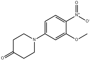 1-(3-甲氧基-4-硝基苯基)哌啶-4-酮 结构式