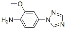 Benzenamine, 2-methoxy-4-(1H-1,2,4-triazol-1-yl)- (9CI) 结构式